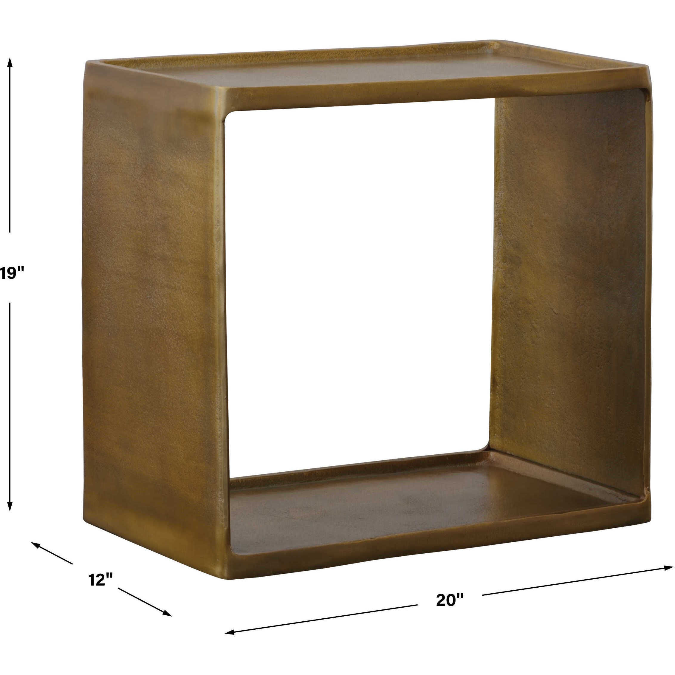 Derwent 20 X 19 inch Antique Brass Side Table