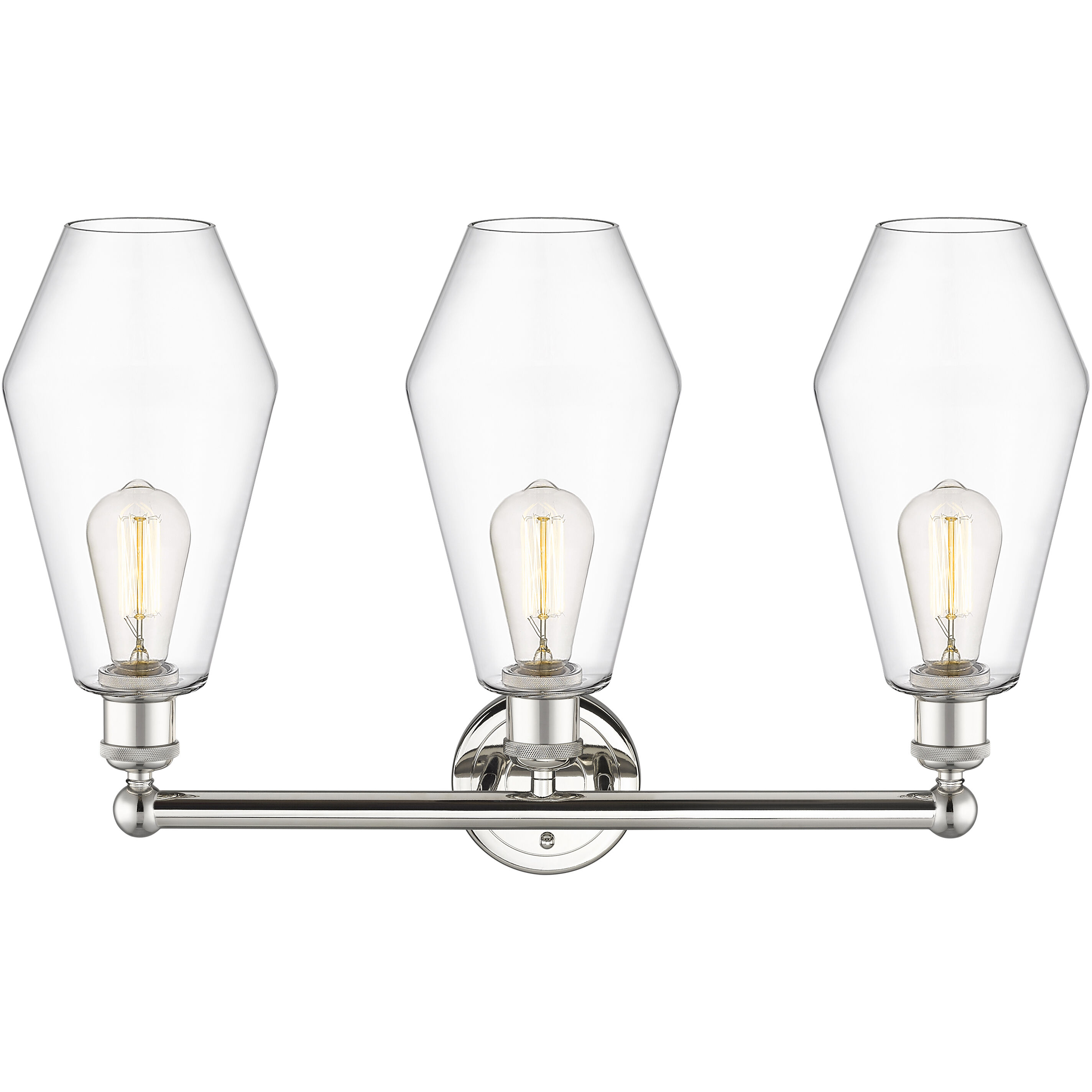 Cindyrella 3 Light 25 inch Polished Nickel Bath Vanity Light Wall Light in Clear