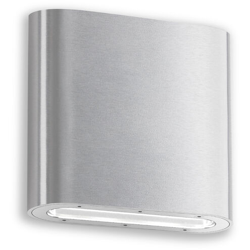 Carmel LED 6 inch Nickel Outdoor Wall Sconce in Brushed Nickel