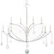 Lowcountry 10 Light Antique Platinum Chandelier Ceiling Light in Medium