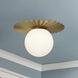 Alora Mood Plume 1 Light 13.88 inch Brushed Gold Flush Mount Ceiling Light