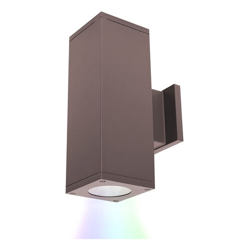 Cube Arch Bronze Sconce Wall Light in Flood, 90, Color Changing, Towards Wall