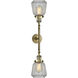 Franklin Restoration Chatham LED 16 inch Antique Brass Bath Vanity Light Wall Light in Clear Glass, Franklin Restoration