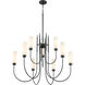 Jerome 9 Light 35 inch Matte Black Chandelier Ceiling Light