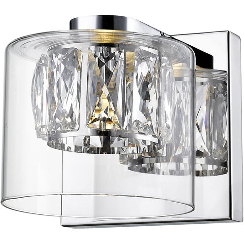 Private Collection LED 4.75 inch Mirrored Stainless Steel Vanity Light Wall Light