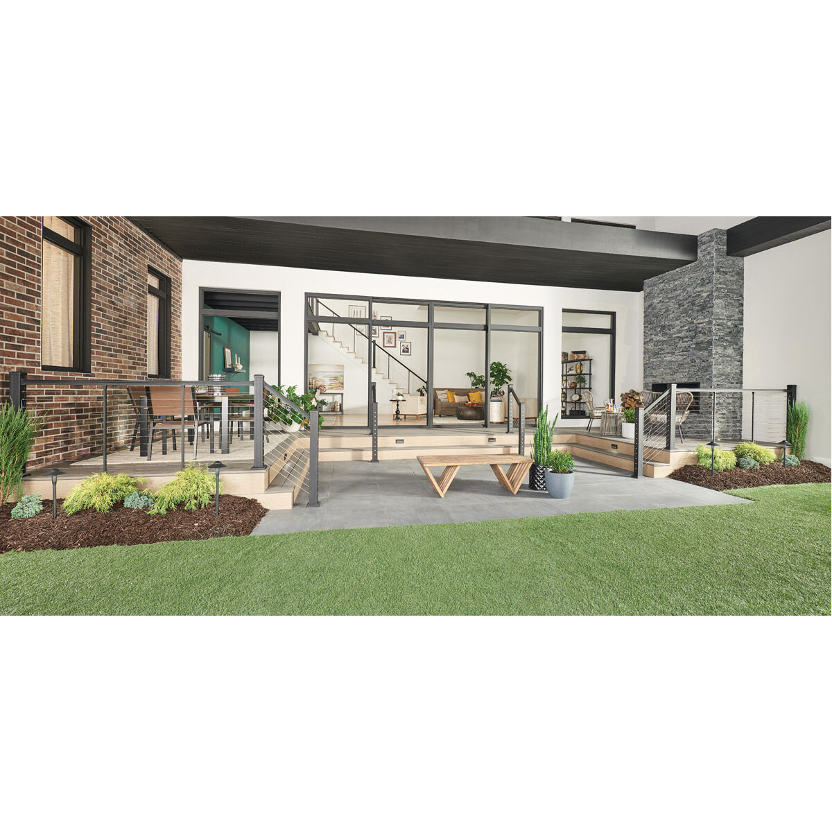 Independence 12 3.00 watt Textured Black Landscape 12V LED Path/Spread in 3000K