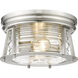 Cape Harbor 2 Light 12 inch Brushed Nickel Flush Mount Ceiling Light