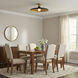 Quentin 1 Light 18 inch Matte Black and Aged Brass Semi Flush Mount Ceiling Light