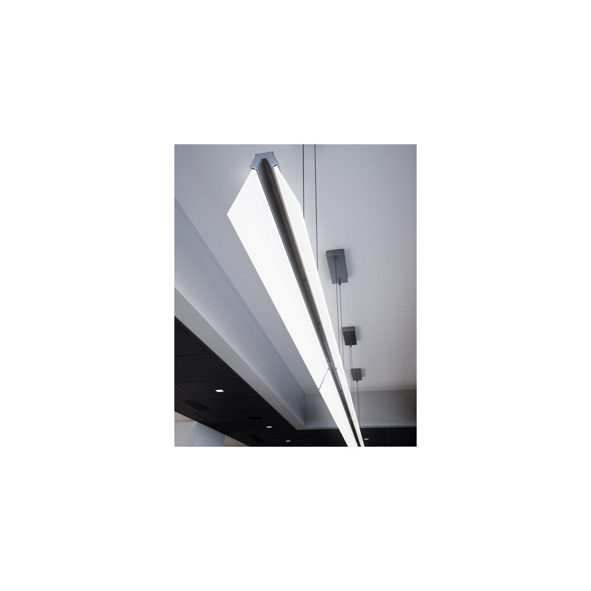 Sean Lavin Span LED 46.2 inch Black Linear Suspension Light Ceiling Light in LED 90 CRI 3000K 277V