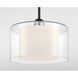 Seville 1 Light 12.75 inch Dark Matte Black Convertible Pendant/Semi-Flush Mount Ceiling Light