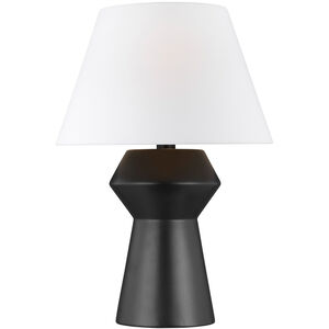 C&M by Chapman & Myers Abaco 24.5 inch 9 watt Coal Table Lamp Portable Light in Coal / Aged Iron