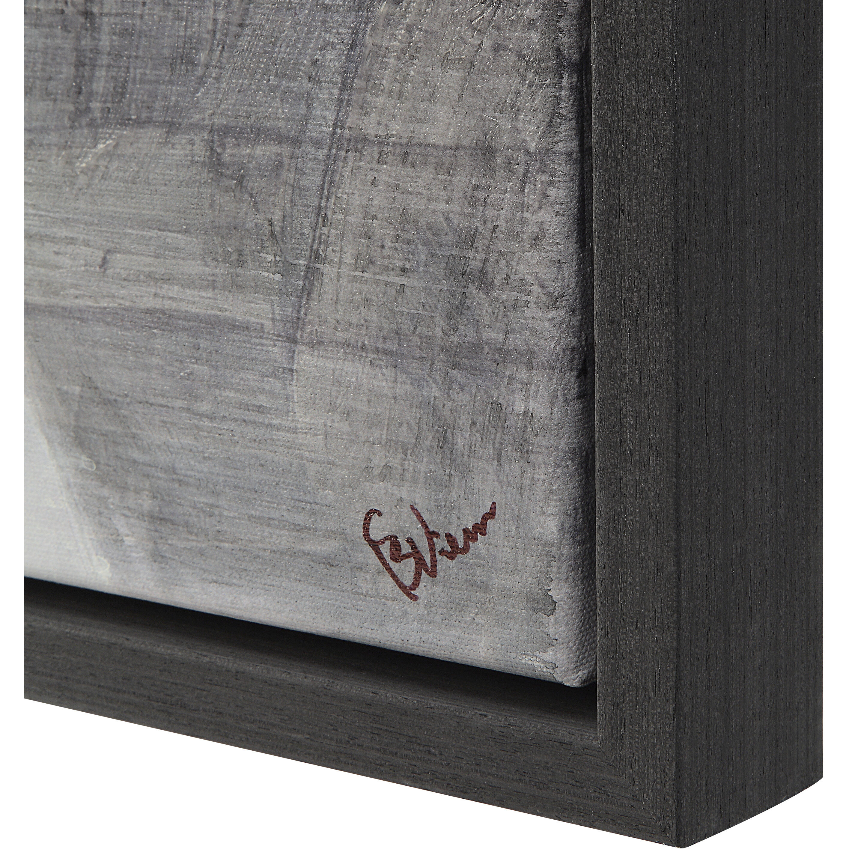 Elliott White/Black/Beige/Grey Canvas Art