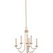 Kiera 6 Light 22 inch Modern Gold Chandelier Ceiling Light