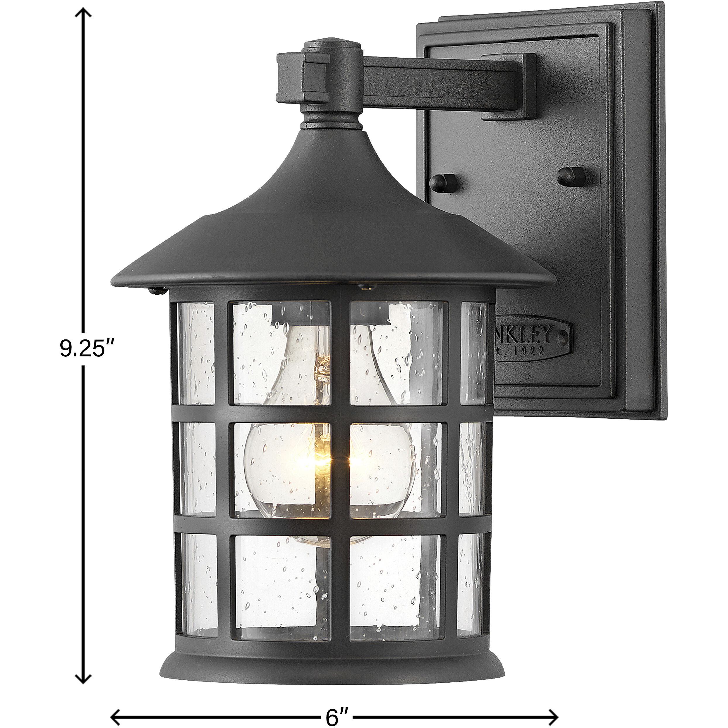 Freeport Coastal Elements Outdoor Wall Mount Lantern in Textured Black