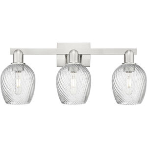 Arcadia Salina 3 Light 24.75 inch Brushed Satin Nickel Bath Vanity Light Wall Light