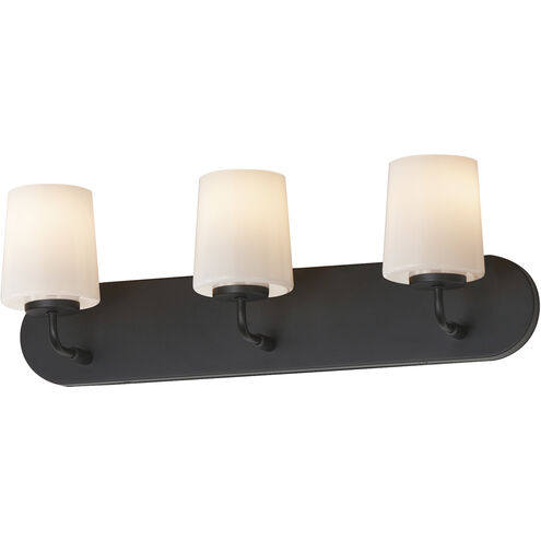 Durham 3 Light 24 inch Black Bath Vanity Wall Light