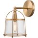 Merrick 1 Light 8 inch Satin Brass Vanity Light Wall Light