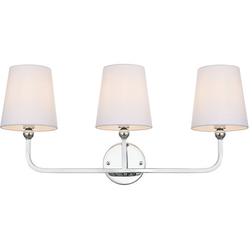 Colson 3 Light 26 inch Chrome Bath Sconce Wall Light