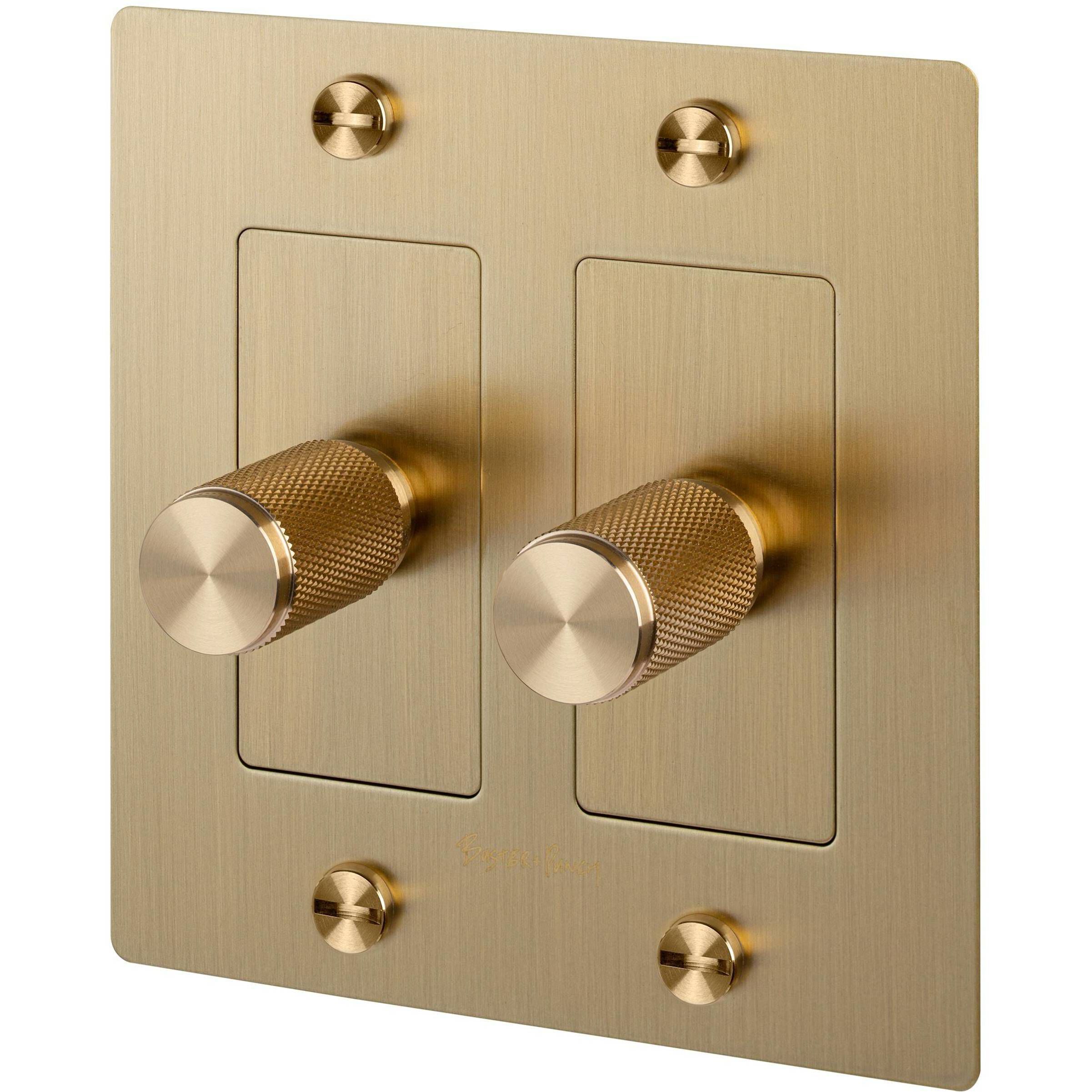 2G 100-120 Brass Dimmer Switch, LED