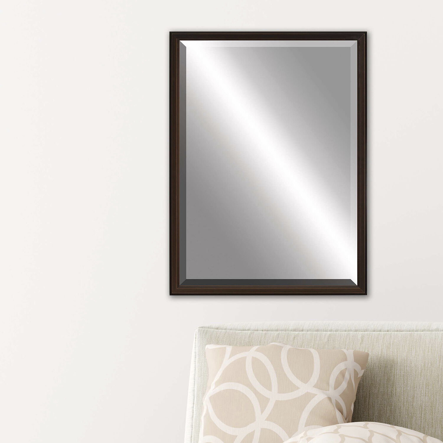 517 39 X 27 inch Brown Wall Mirror