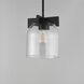 Scoop 1 Light 8 inch Black Single Pendant Ceiling Light in Clear