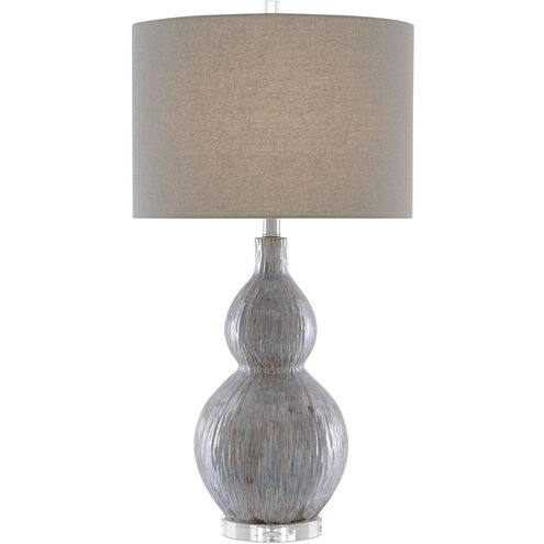 Idyll 30.5 inch 150 watt Gray/Blue/Taupe/Clear Table Lamp Portable Light