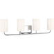 Rhett 4 Light 31 inch Chrome Wall Bath Fixture Wall Light