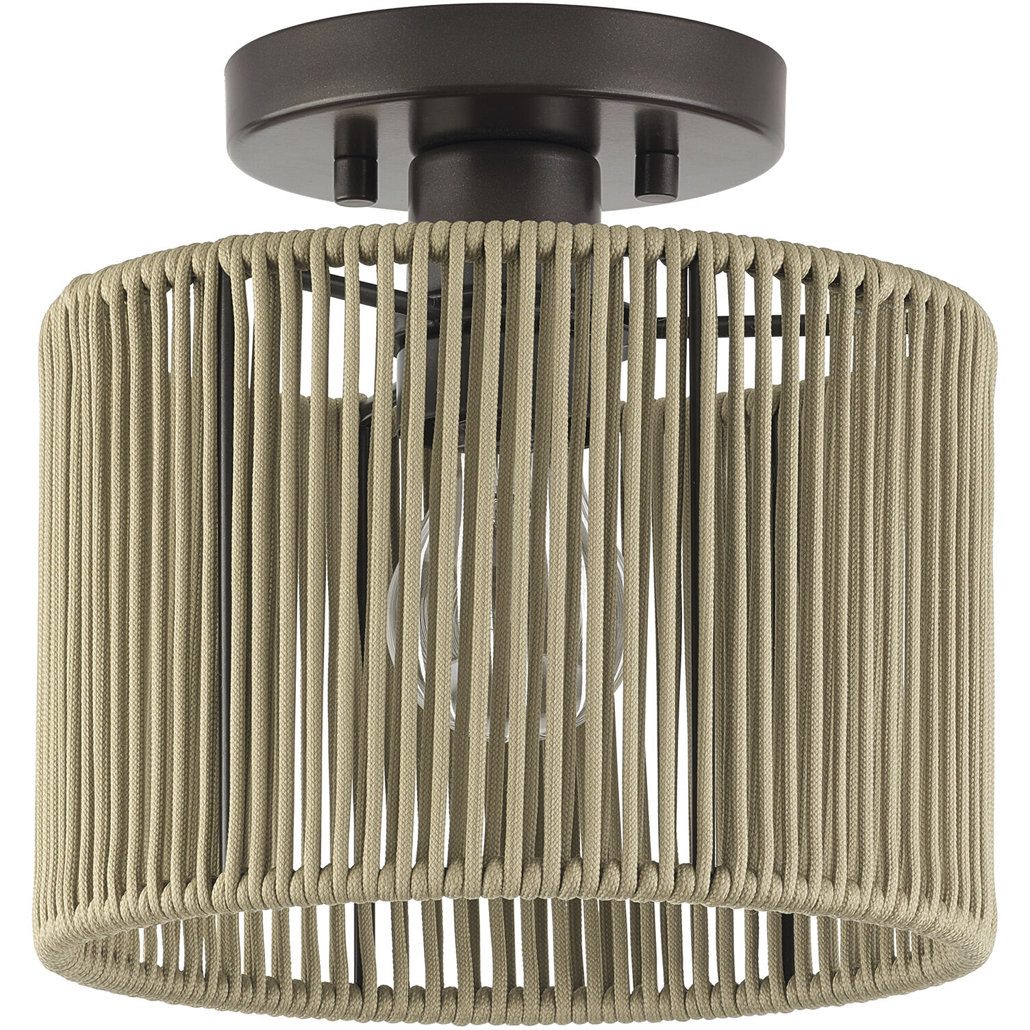 Acordia 1 Light 8.5 inch English Bronze Semi Flush Mount Ceiling Light, Small