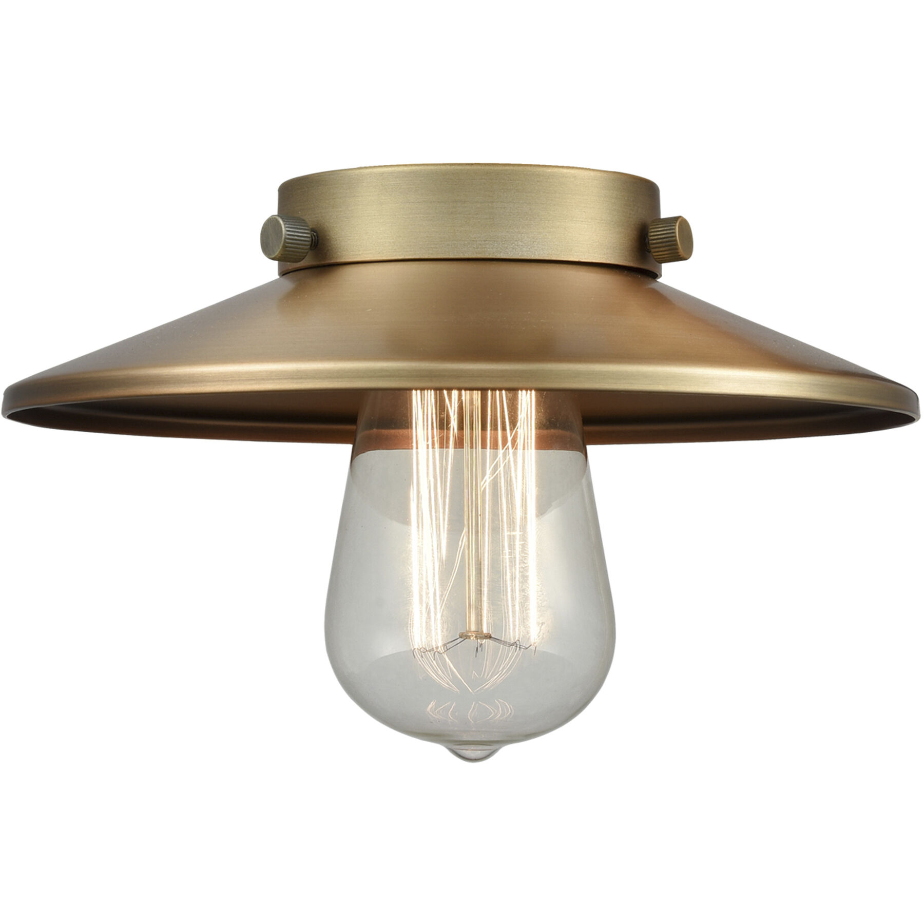 Franklin Restoration Railroad 1 Light 8 inch Brushed Brass Mini Pendant Ceiling Light in Incandescent, Franklin Restoration