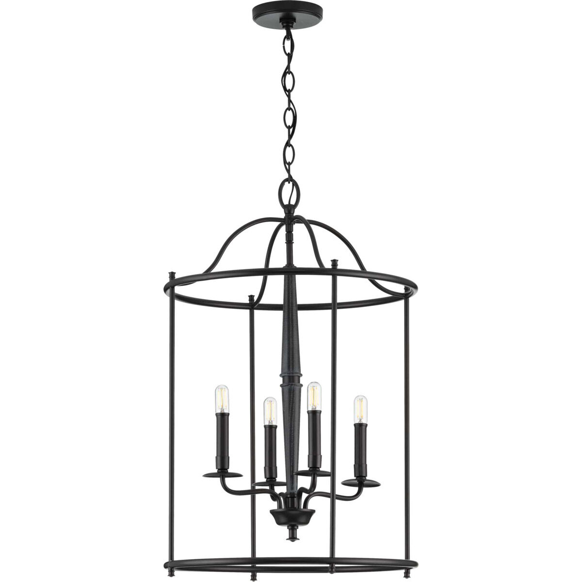 Durrell 4 Light 18 inch Matte Black Foyer Pendant Ceiling Light, Medium