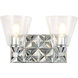 Alpha 2 Light 16 inch PC Bath Light Wall Light in Polished Chrome