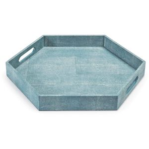 Hex Turquoise Serving Tray