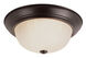 Melon 2 Light 11 inch Rubbed Oil Bronze Flush Mount Ceiling Light