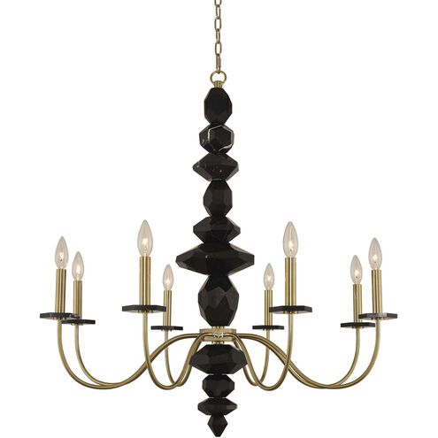 Piedra 8 Light 34 inch Brushed Brass Chandelier Ceiling Light