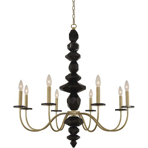 Piedra 8 Light 34 inch Brushed Brass Chandelier Ceiling Light