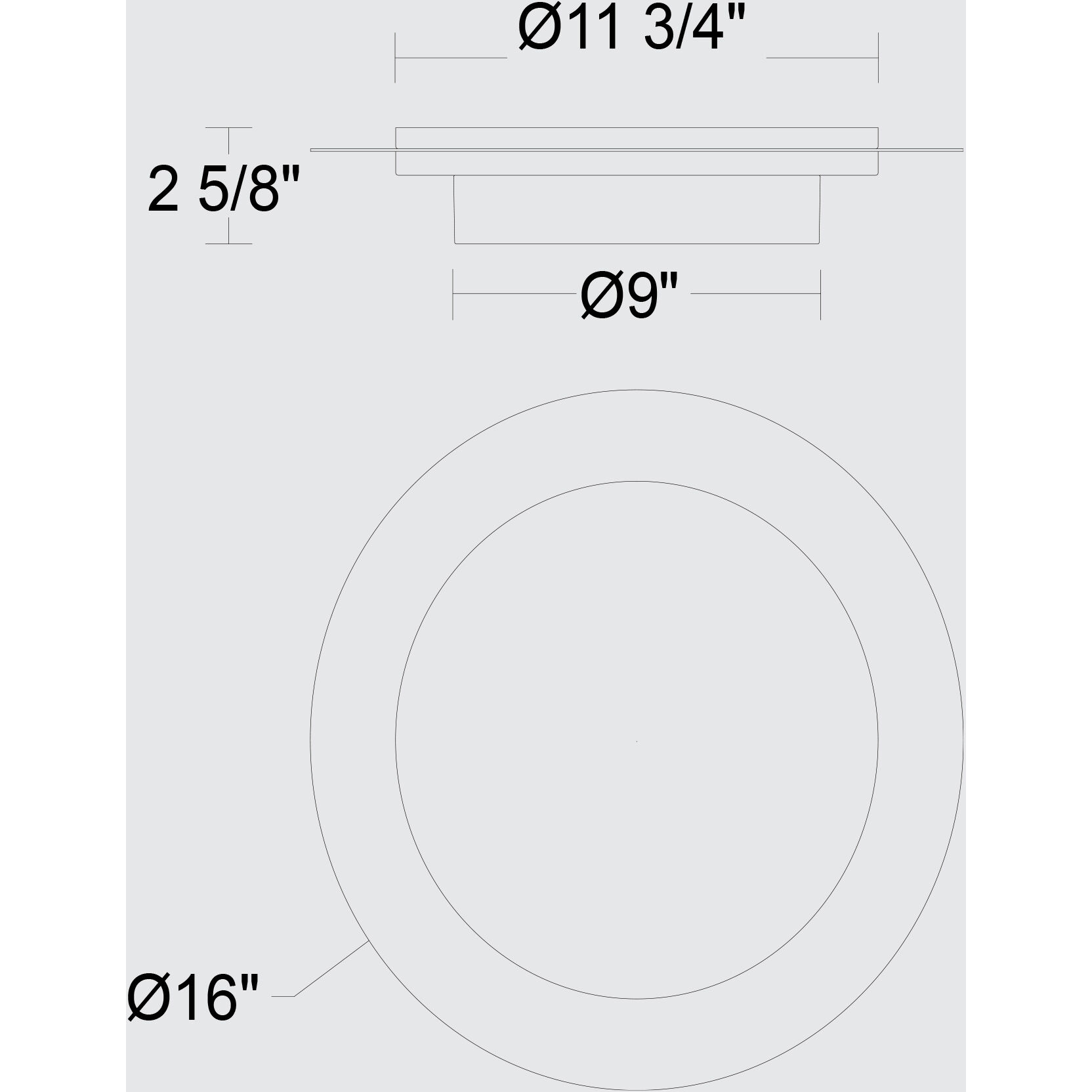 Plate LED 16 inch Brushed Stainless Steel Outdoor Flush Mount
