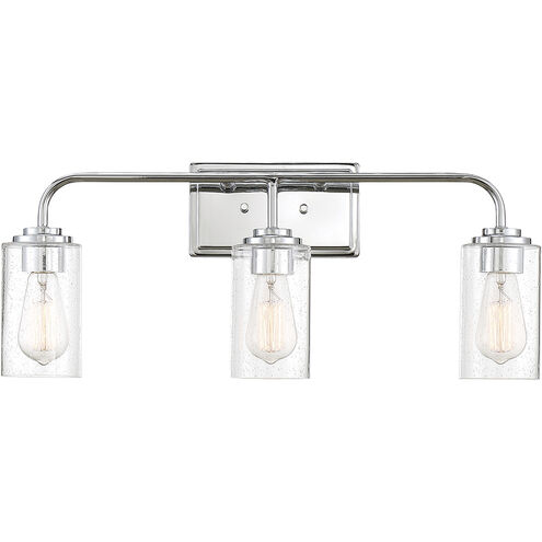 Logan 3 Light 25 inch Chrome Bath Bar Wall Light
