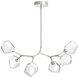 Gem LED 38 inch Beige Silver Linear Pendant Ceiling Light in Metallic Beige Silver, Clear, 2700K LED, Modern Branch