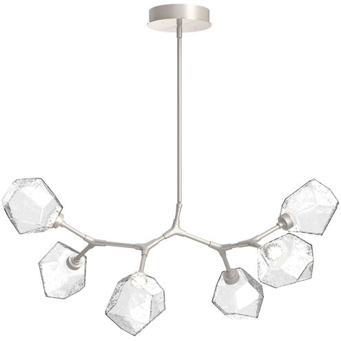 Gem LED 38 inch Beige Silver Linear Pendant Ceiling Light in Metallic Beige Silver, Clear, 2700K LED, Modern Branch
