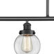 Ballston Beacon LED 48 inch Matte Black Island Light Ceiling Light in Clear Glass, Ballston