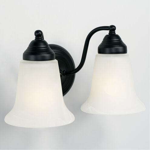 Brady 2 Light 12 inch Matte Black Vanity Light Wall Light