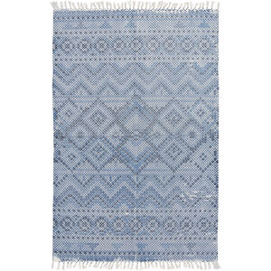 Chaska 36 X 24 inch Blue and Blue Area Rug, Cotton
