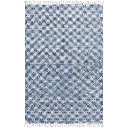 Chaska 36 X 24 inch Blue and Blue Area Rug, Cotton