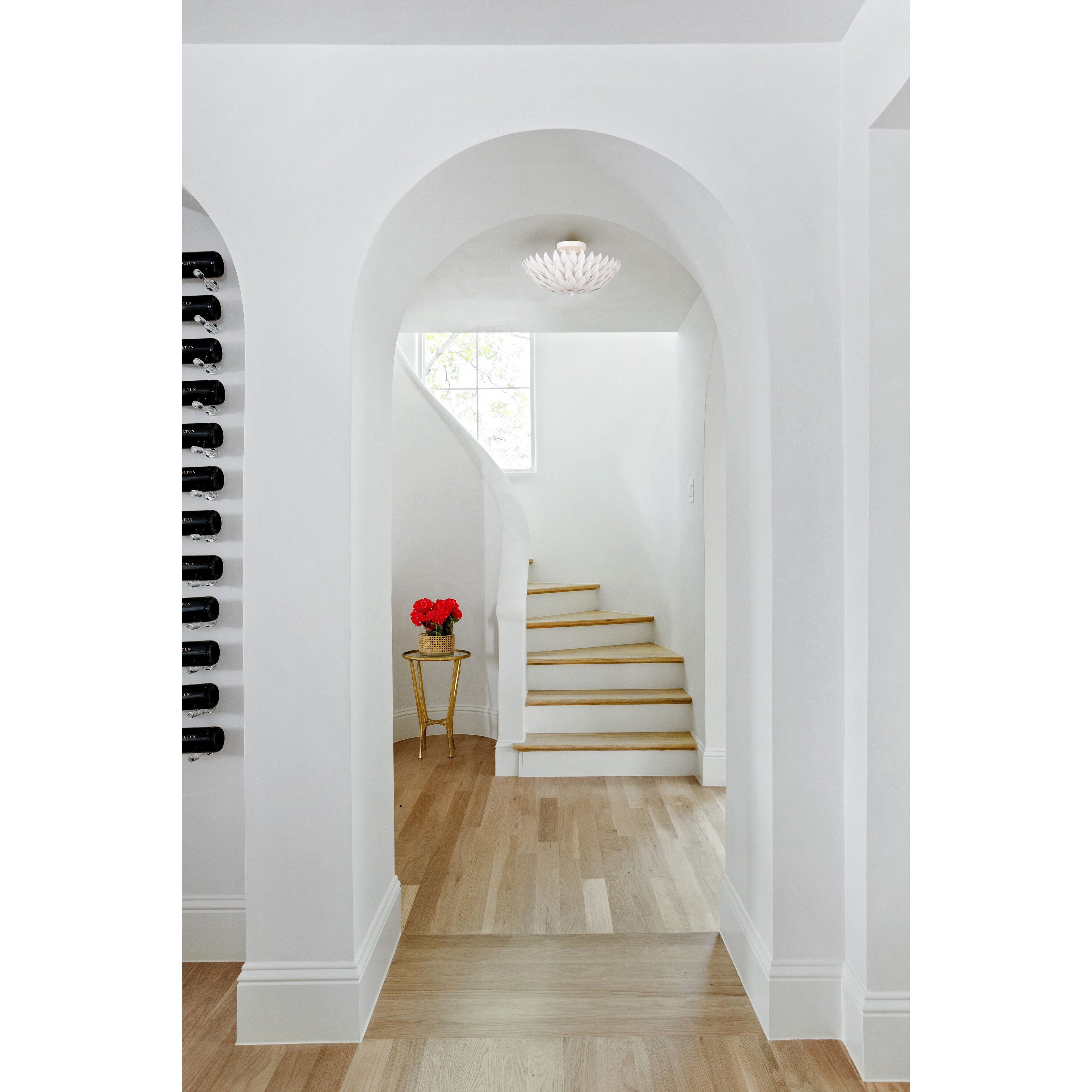 Broche 4 Light 16 inch Matte White Semi Flush Ceiling Light