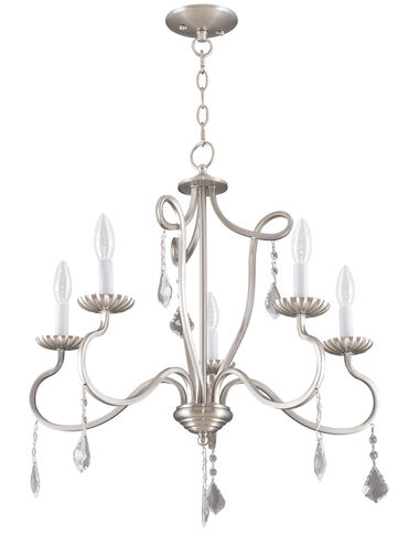 Callisto 5 Light 24 inch Brushed Nickel Chandelier Ceiling Light