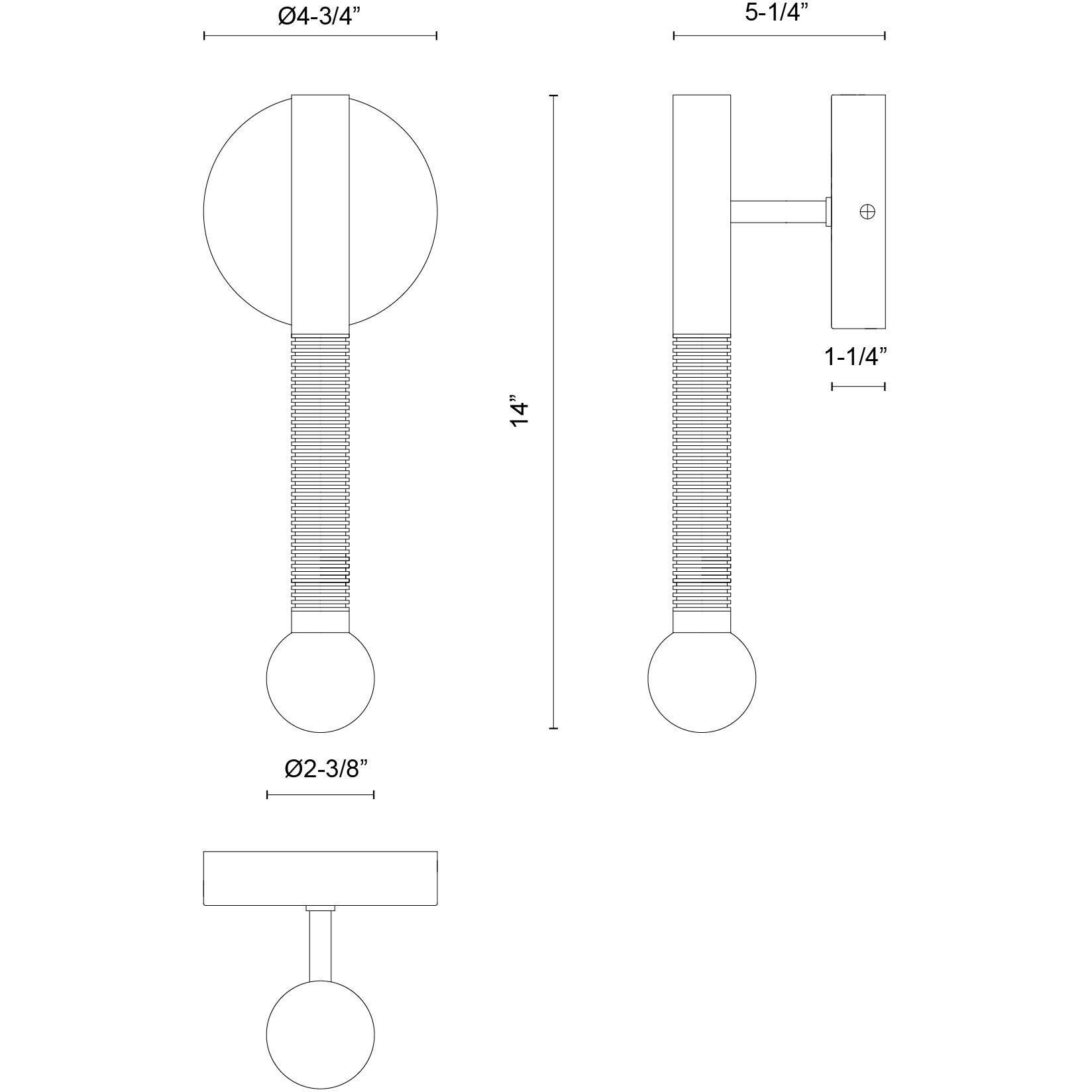 Alora Mood Arden Wall/Vanity Light Wall Light in Brushed Gold