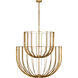 Sean Lavin Sanchi 3 Light 36 inch Polished Antique Brass Chandelier Ceiling Light