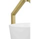 Vertex 1 Light 5 inch Brushed Gold Semi-Flush Mount Ceiling Light