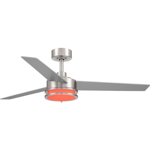 Cassini 52 inch Brushed Nickel with Reversible Silver/Pearl Gray Blades DC Smart Fan