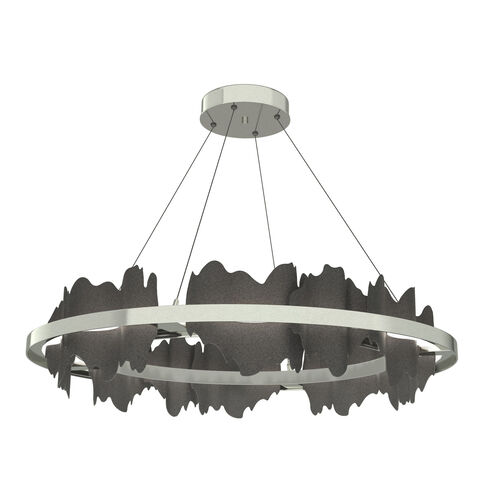 Hildene LED 38 inch Sterling and Natural Iron Pendant Ceiling Light in Sterling/Natural Iron, Circular